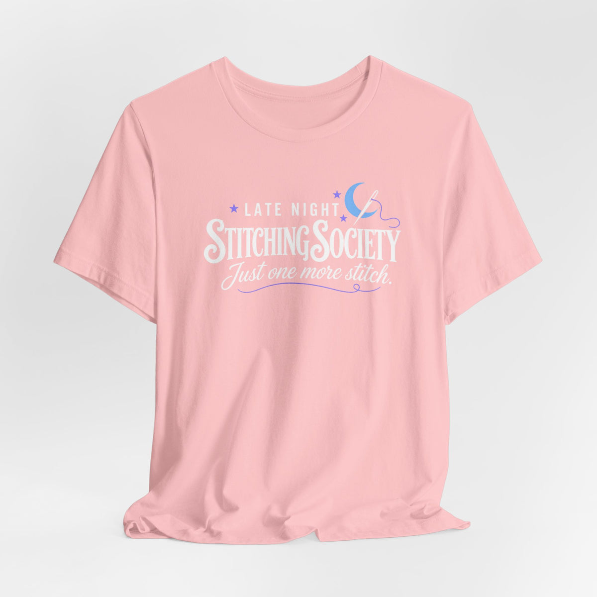 Stitching Society Moon and Stars Crewneck T-Shirt - White Font