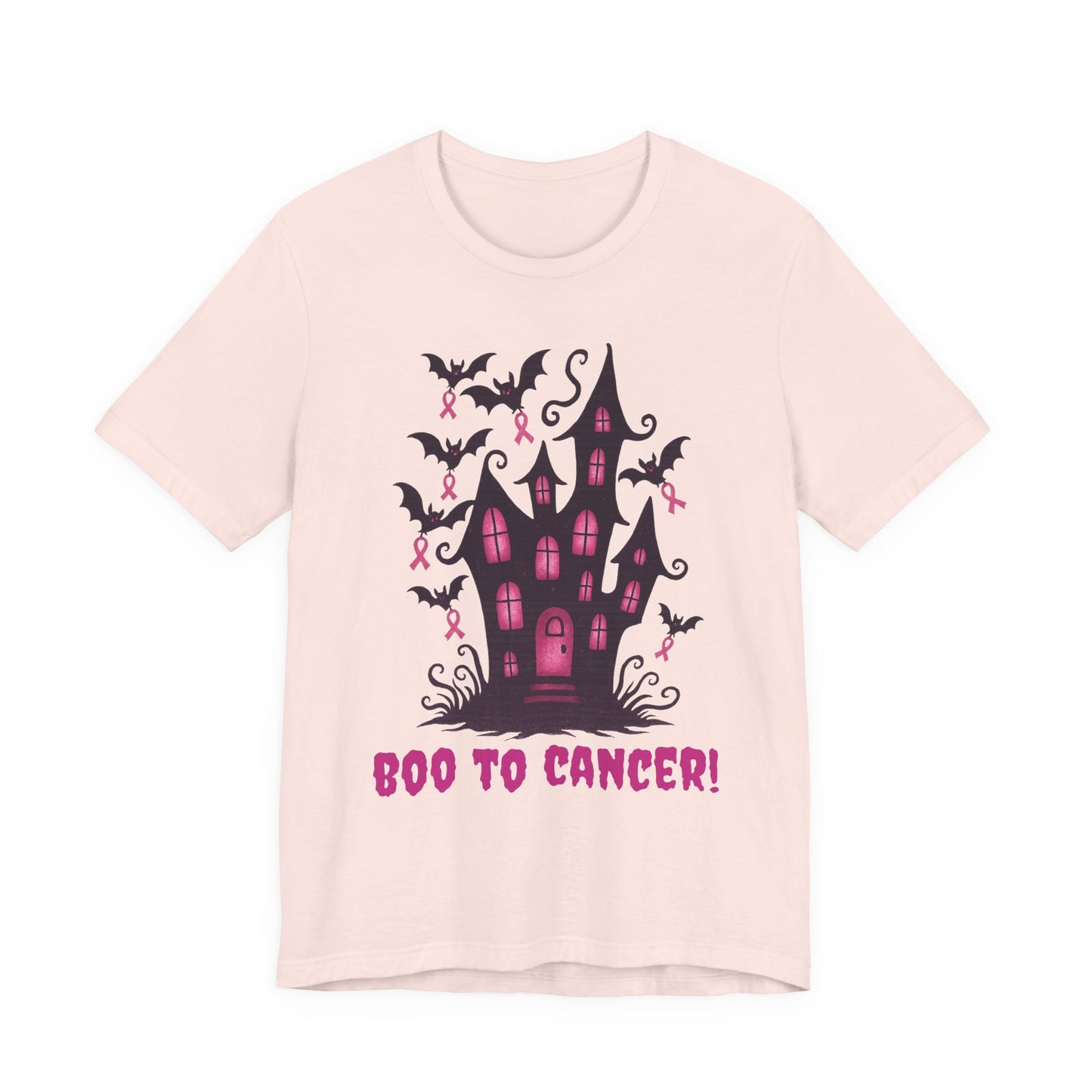 Boo to Cancer, Breast Cancer Awareness Tee, Support T-Shirt, Halloween Themed Breast Cancer Awareness Tee