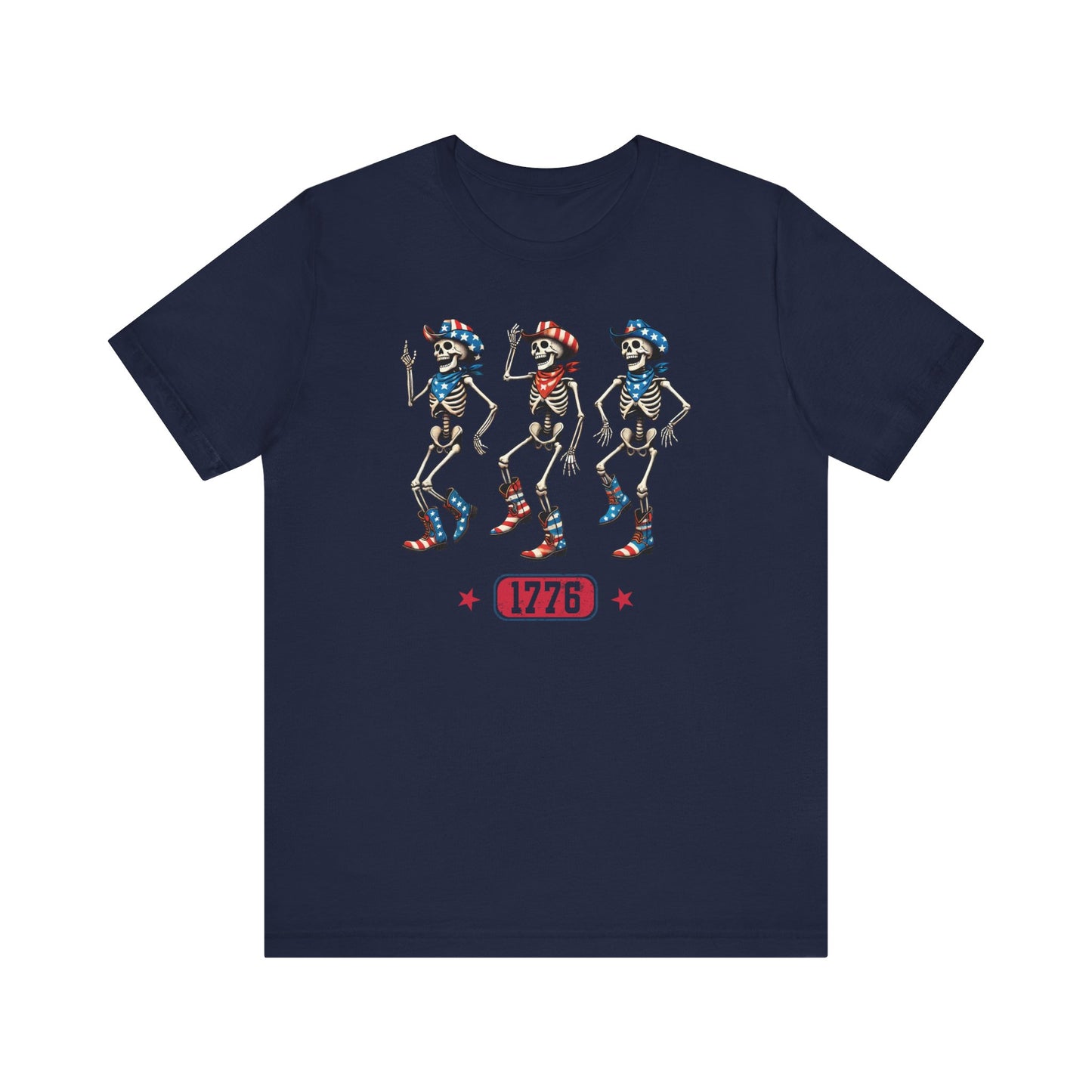 Patriotic Skeleton Tee for Independence Day Celebrations, Unisex Graphic Shirt, Casual Summer Wear, July 4th Outfit, Fun Tees