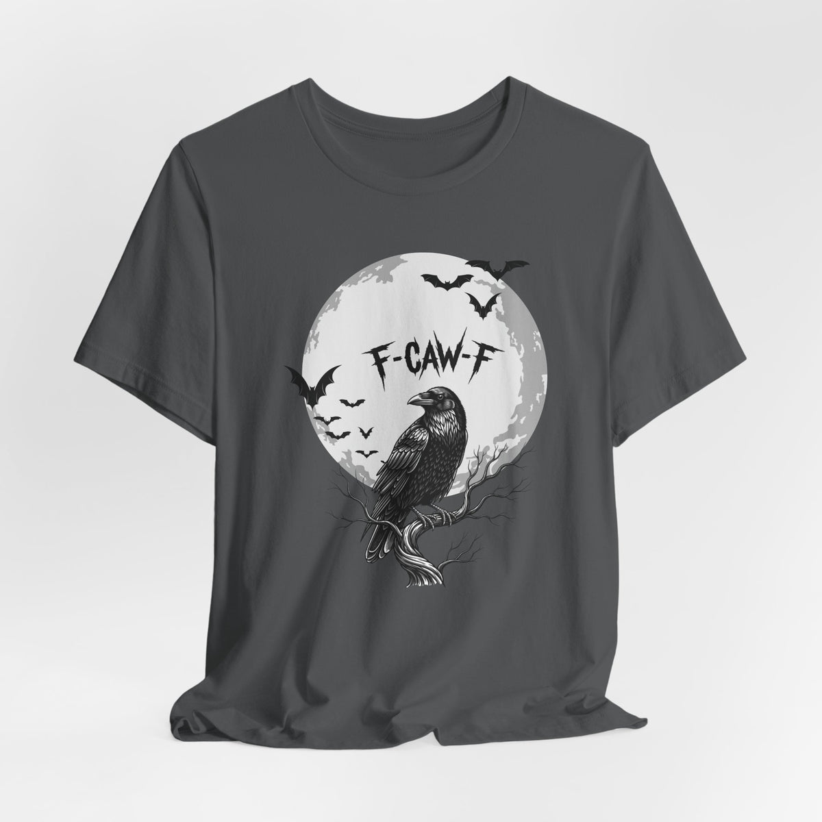 Halloween Crow F Caw F Graphic Tee, Spooky Shirt, Unisex Halloween Shirt