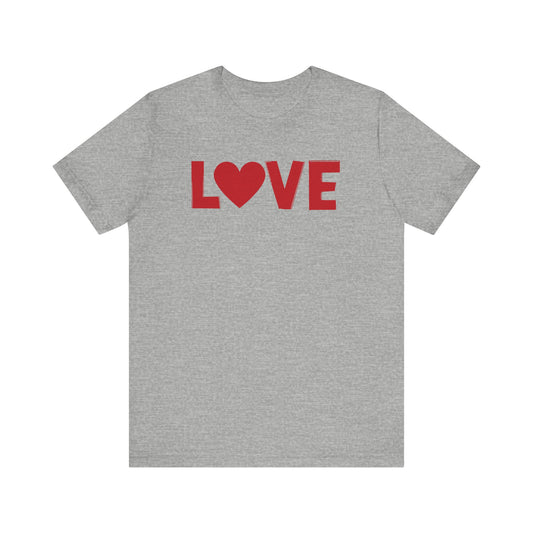 LOVE, Red, Valentines, T-Shirt, Unisex