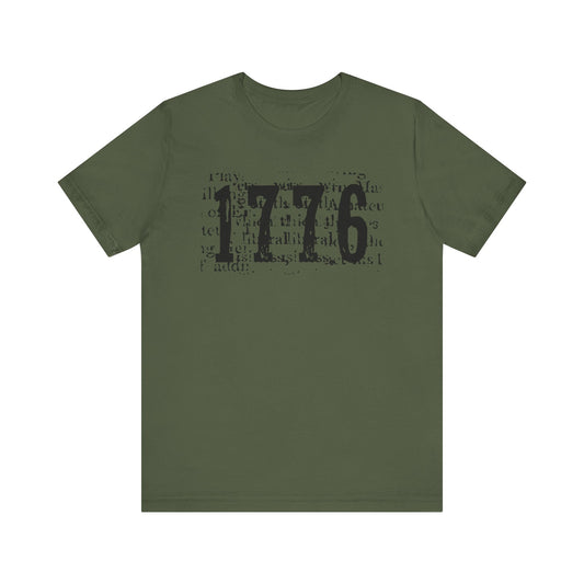 1776 Unisex Jersey Short Sleeve Tee, Vintage Graphic Tee, 4th of July Shirt, Independence Day Gift, Patriotic Apparel