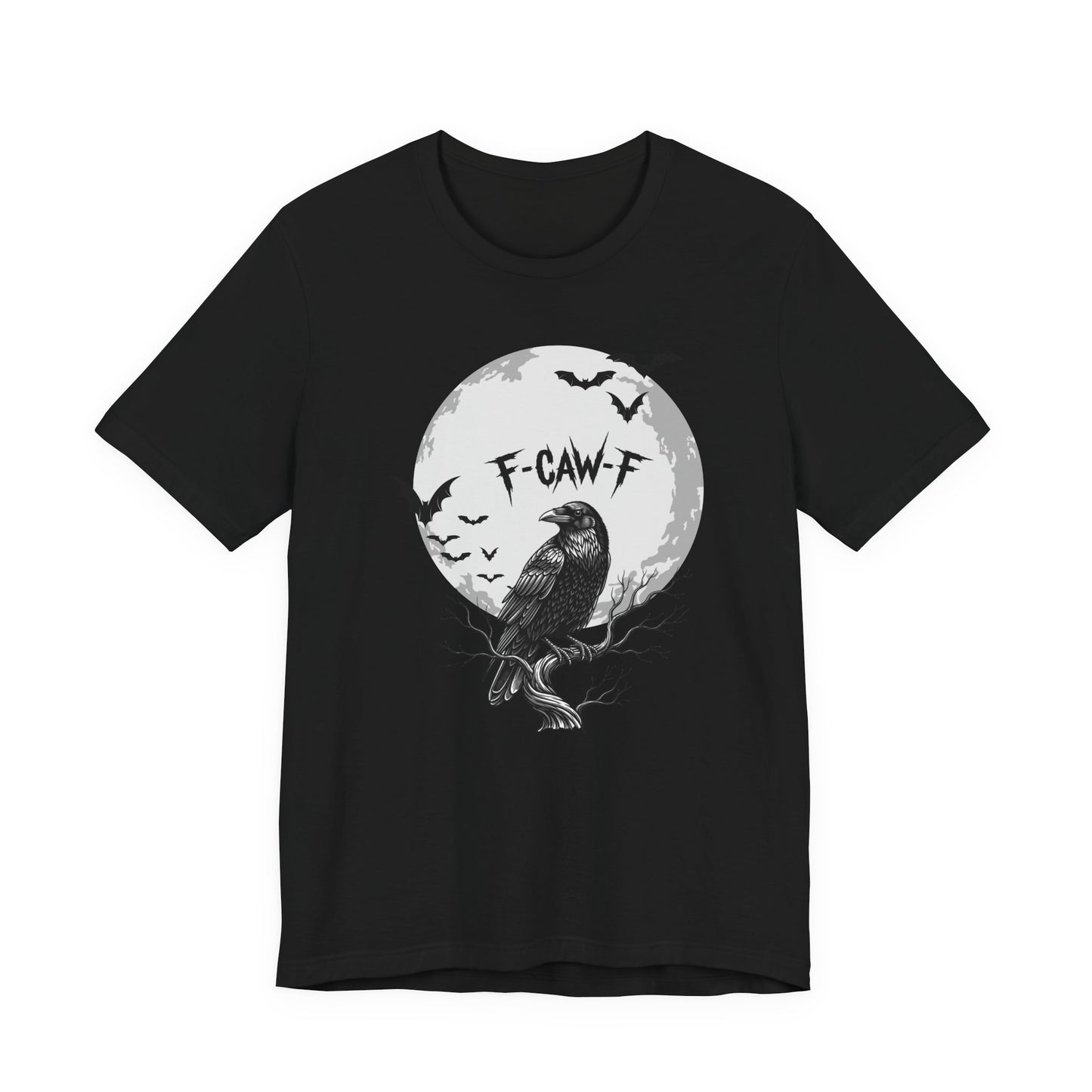 Halloween Crow F Caw F Graphic Tee, Spooky Shirt, Unisex Halloween Shirt