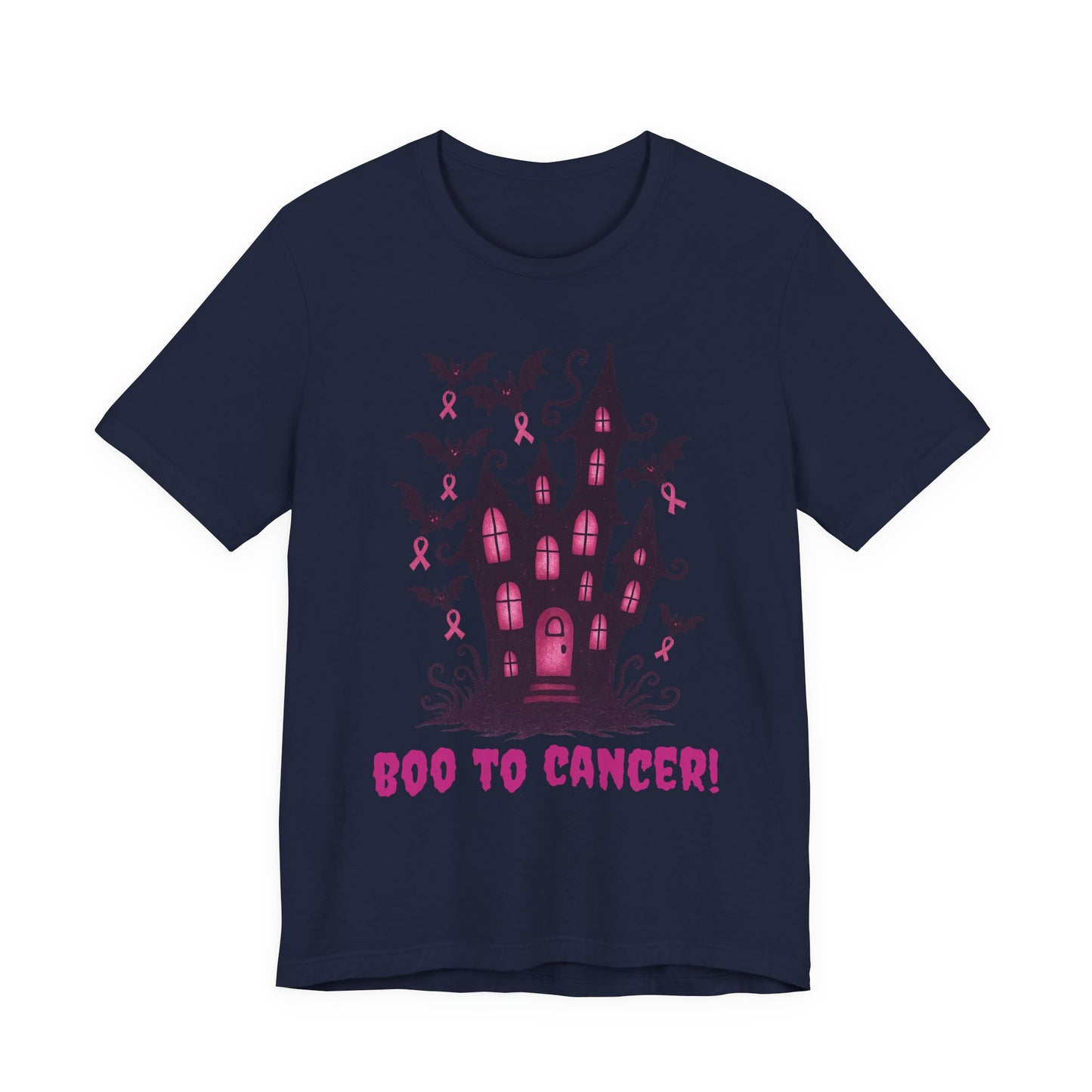 Boo to Cancer, Breast Cancer Awareness Tee, Support T-Shirt, Halloween Themed Breast Cancer Awareness Tee
