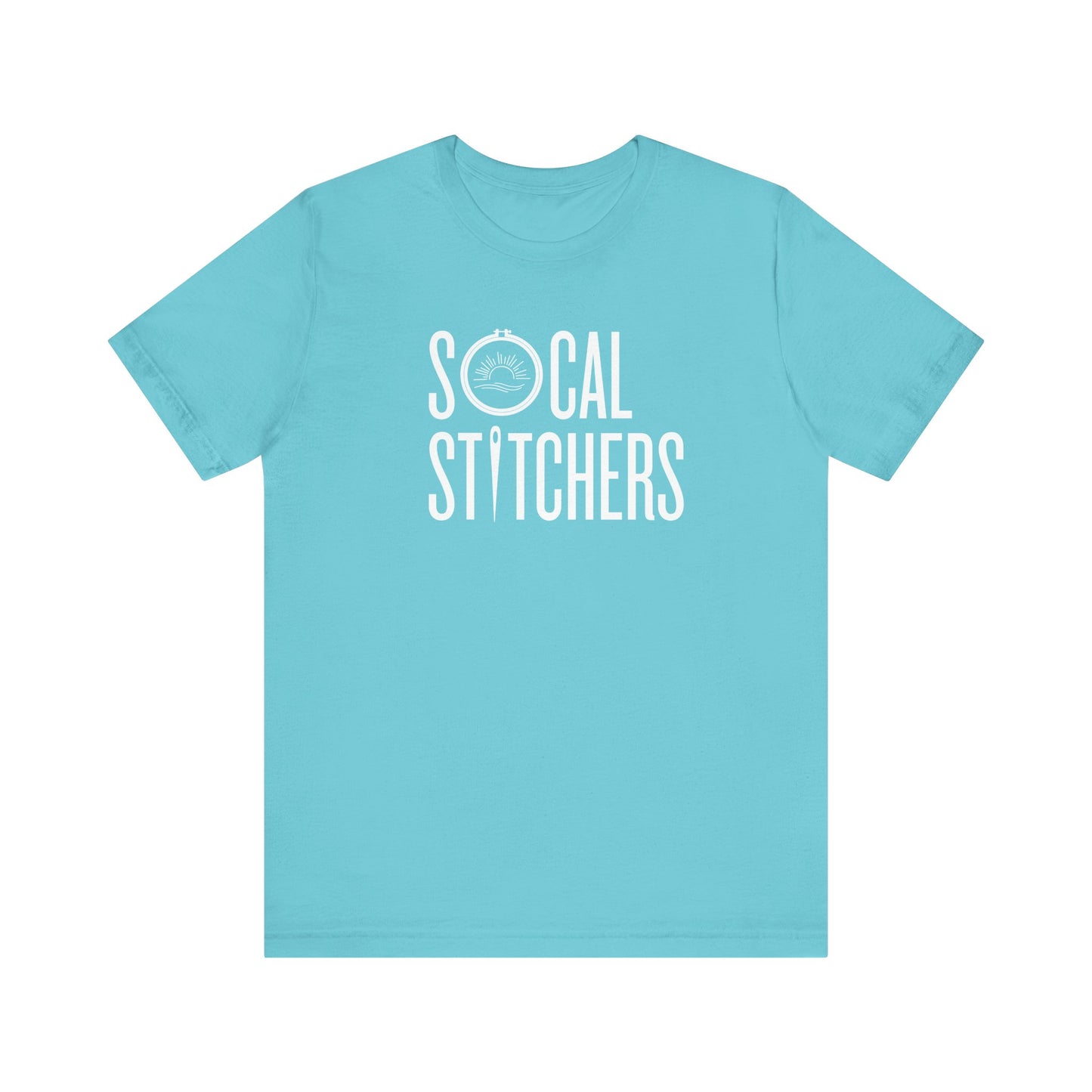 So Cal Stitchers, White Font, Unisex Jersey Short Sleeve Tee
