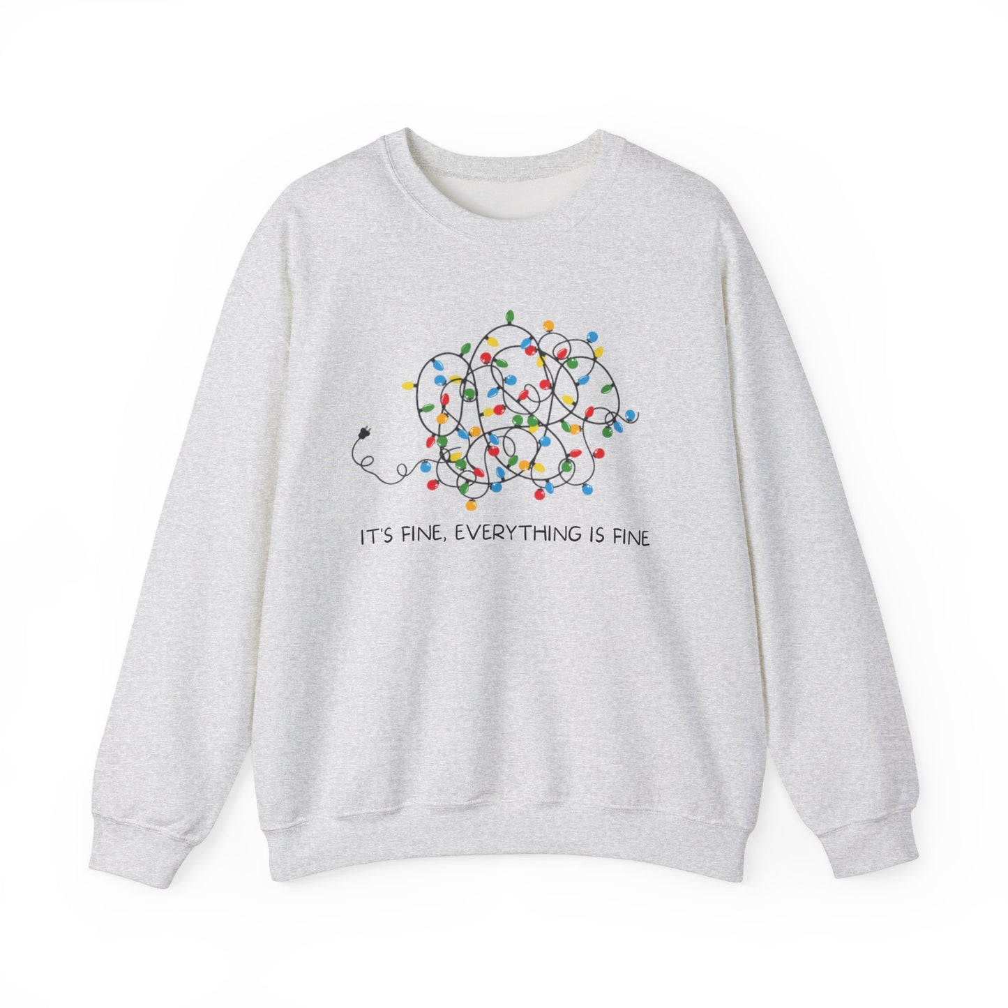 It's Fine, Everything is Fine, Christmas lights, Tangled lights, Christmas T-Shirt, Crewneck, Sweatshirt