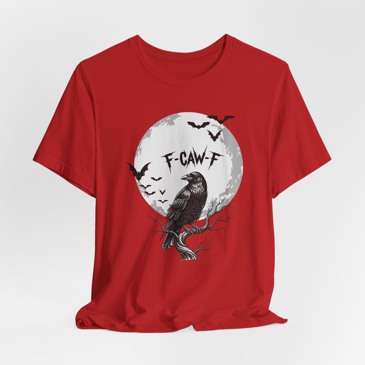 Halloween Crow F Caw F Graphic Tee, Spooky Shirt, Unisex Halloween Shirt
