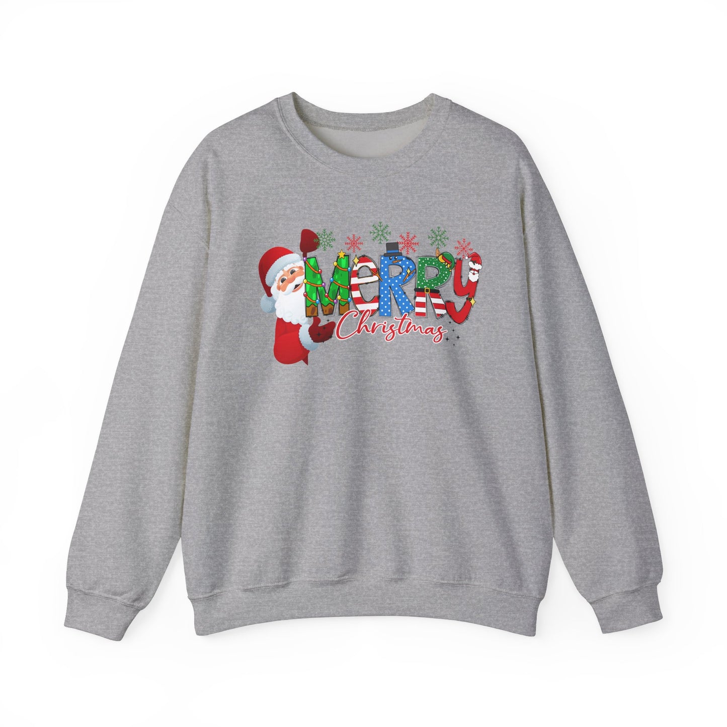 Peeking Santa, Christmas, Holiday, Sweatshirt, Crewneck