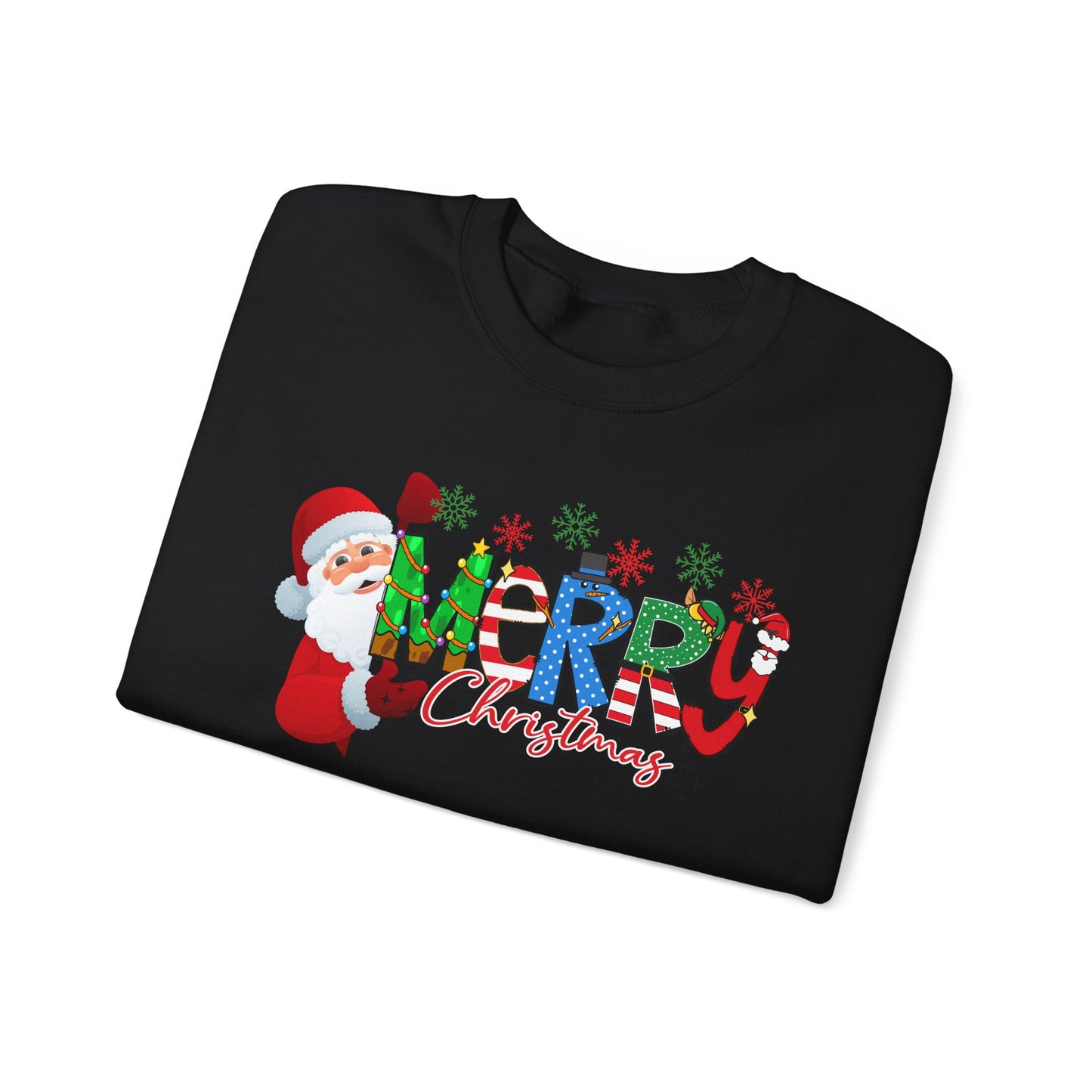 Peeking Santa, Christmas, Holiday, Sweatshirt, Crewneck