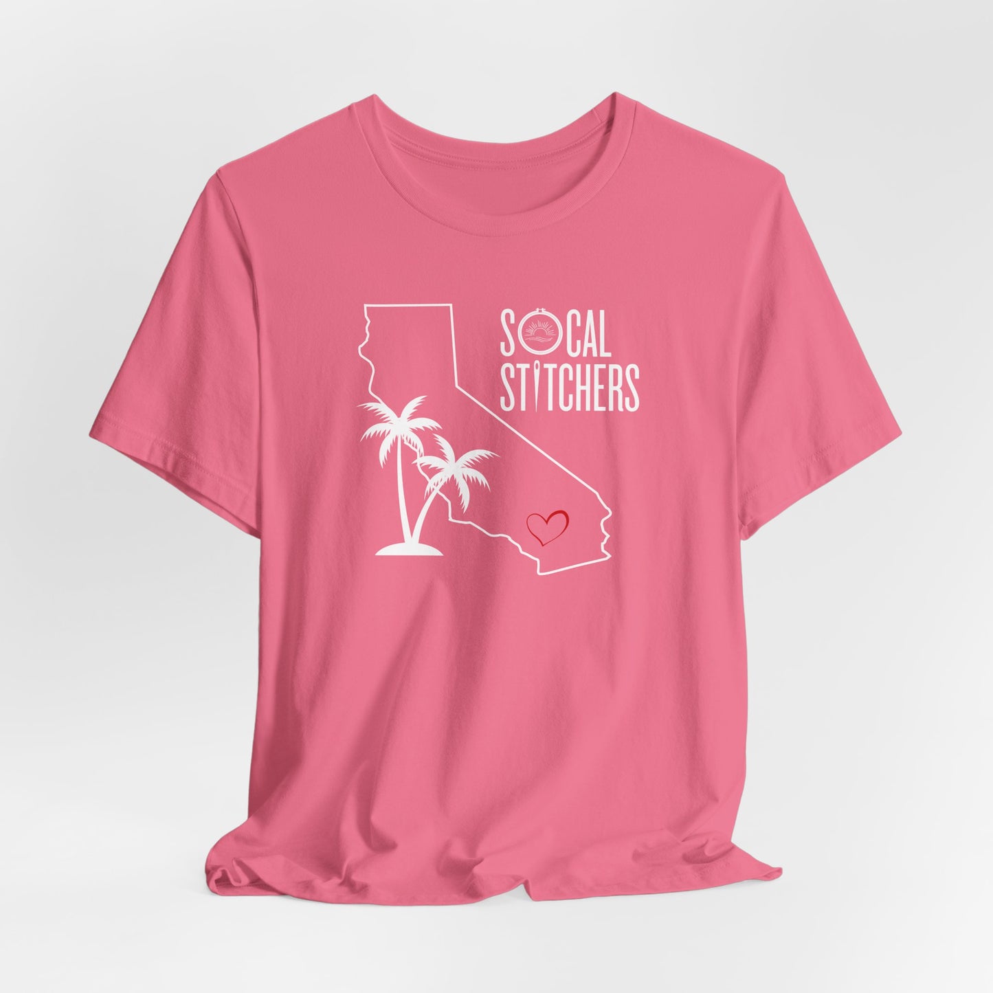 So Cal Stitchers, White Font, Unisex Jersey Short Sleeve Tee