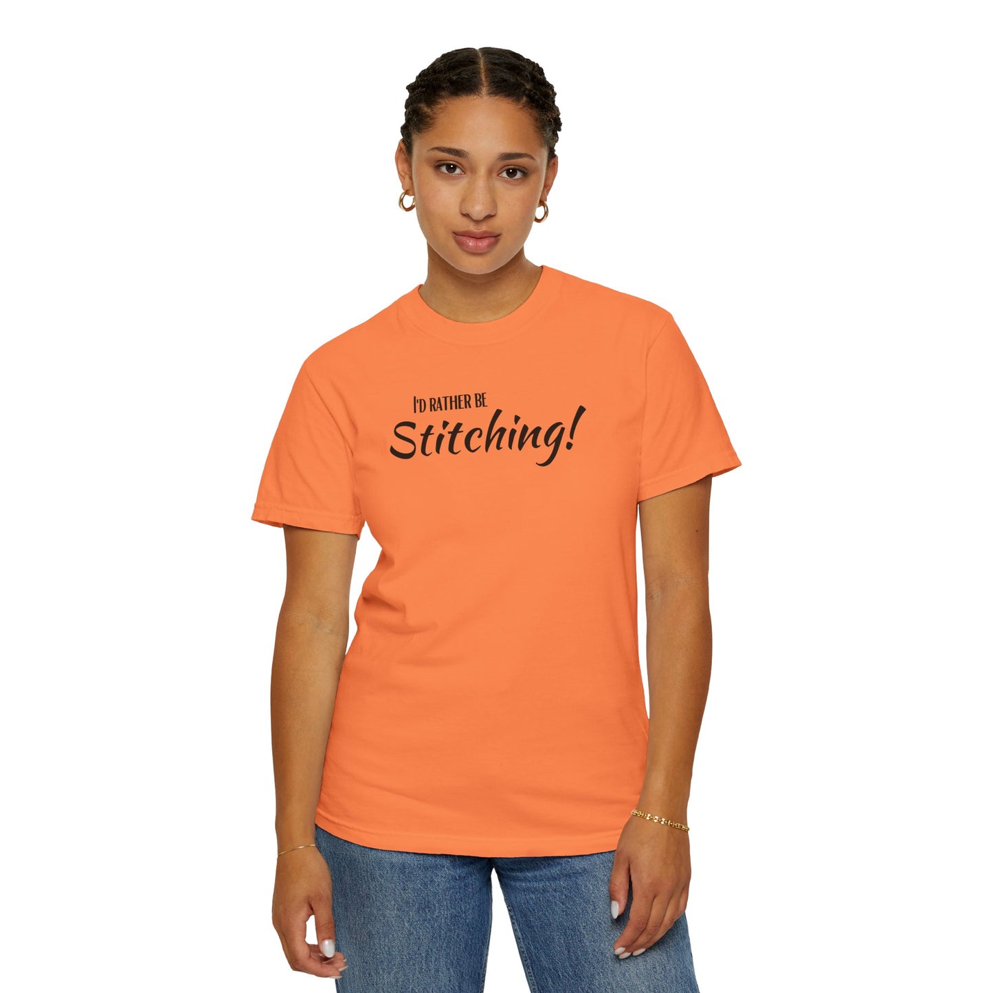 I'd Rather Be Stitching! T-Shirt, Stitching T-Shirt, Cross Stitch, Sewing T-Shirt