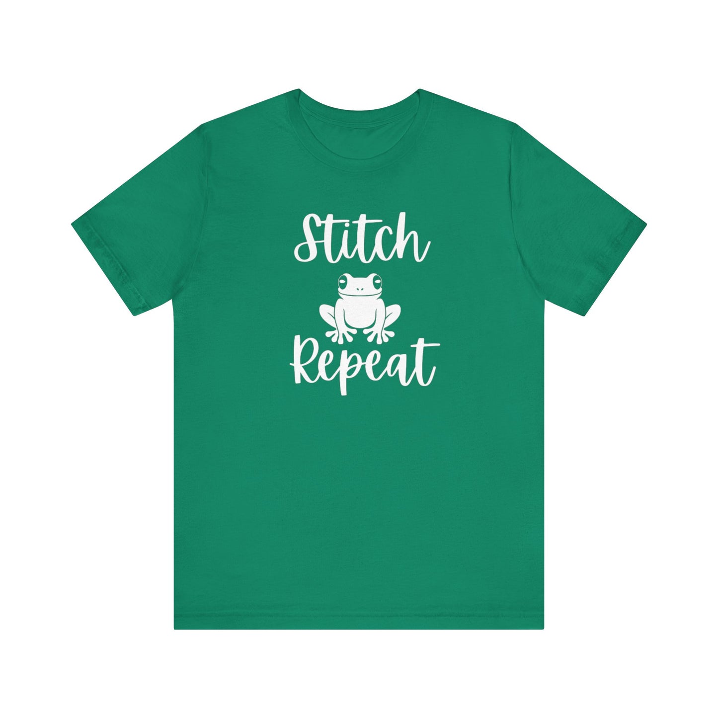 Stitch Frog Repeat, Cross Stitch Shirt, Unisex, T-Shirt, Stitching Shirt, Frog Shirt