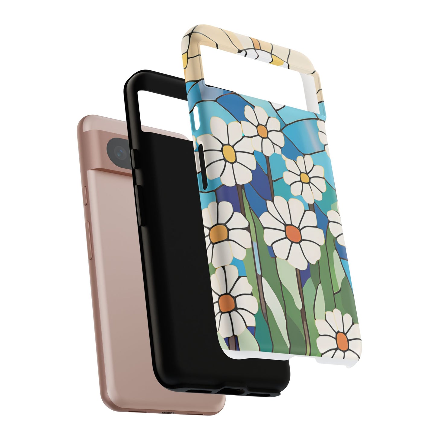 Android Floral Phone Case, Tough Cases, Nature Lover Gift, Floral Aesthetic, Samsung Galaxy S22 S23 S24 Ultra, Google Pixel 9 8 7 6 pro case