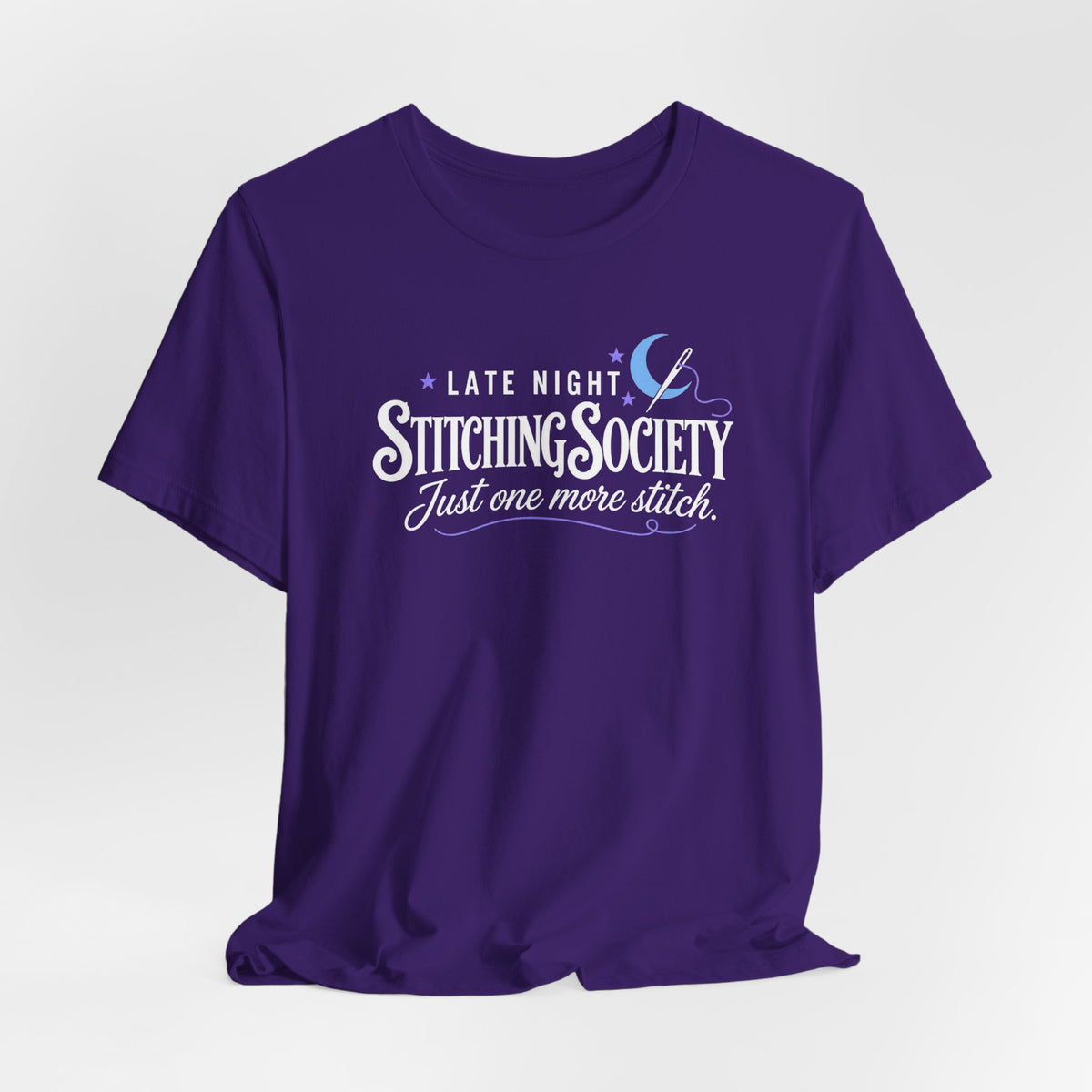 Stitching Society Moon and Stars Crewneck T-Shirt - White Font