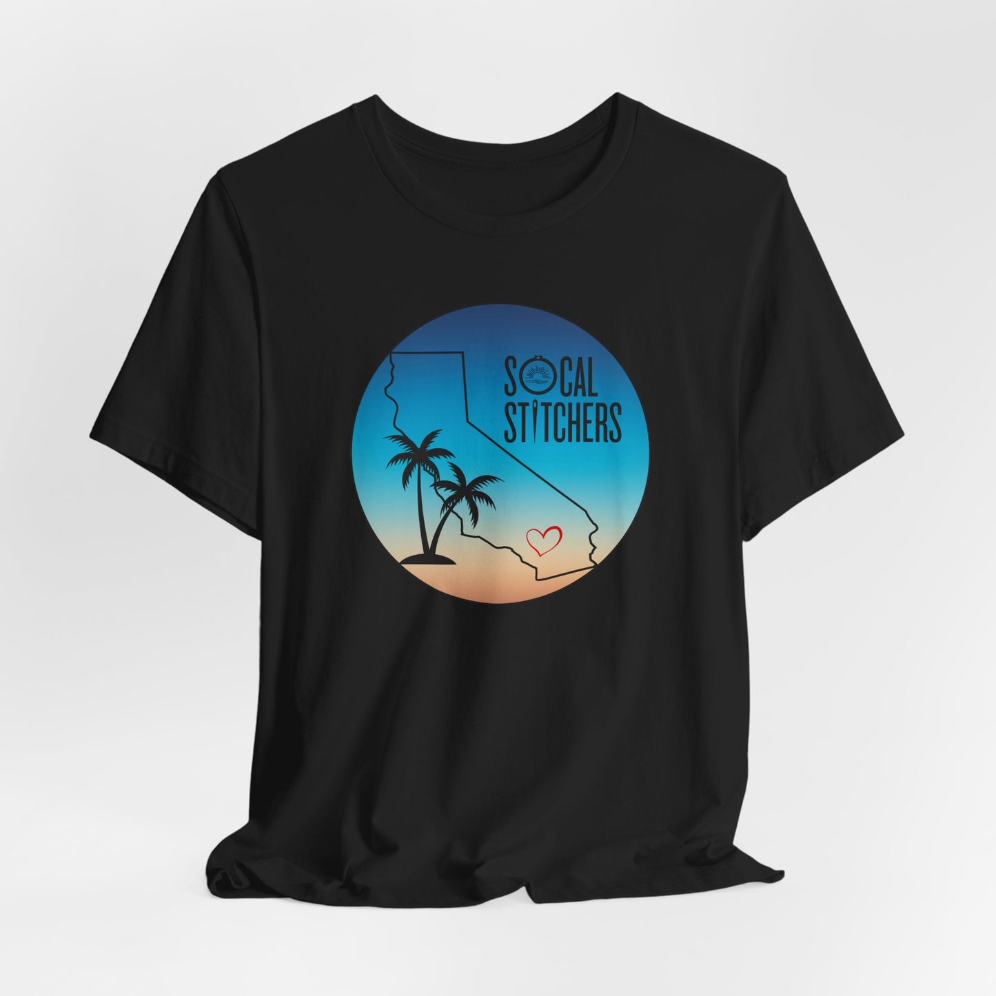 So Cal Stitchers, Beach Vibes, Unisex Jersey Short Sleeve Tee