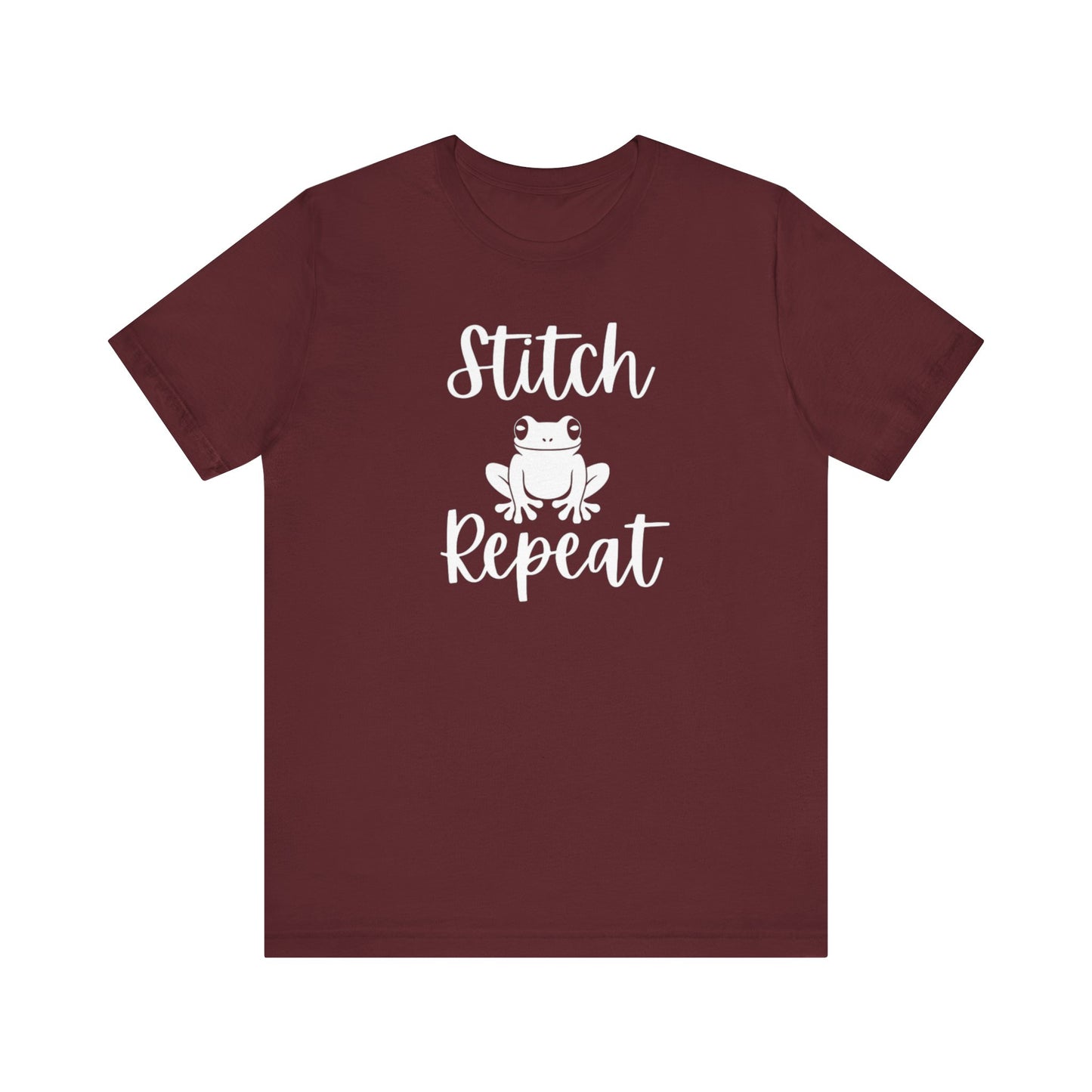 Stitch Frog Repeat, Cross Stitch Shirt, Unisex, T-Shirt, Stitching Shirt, Frog Shirt