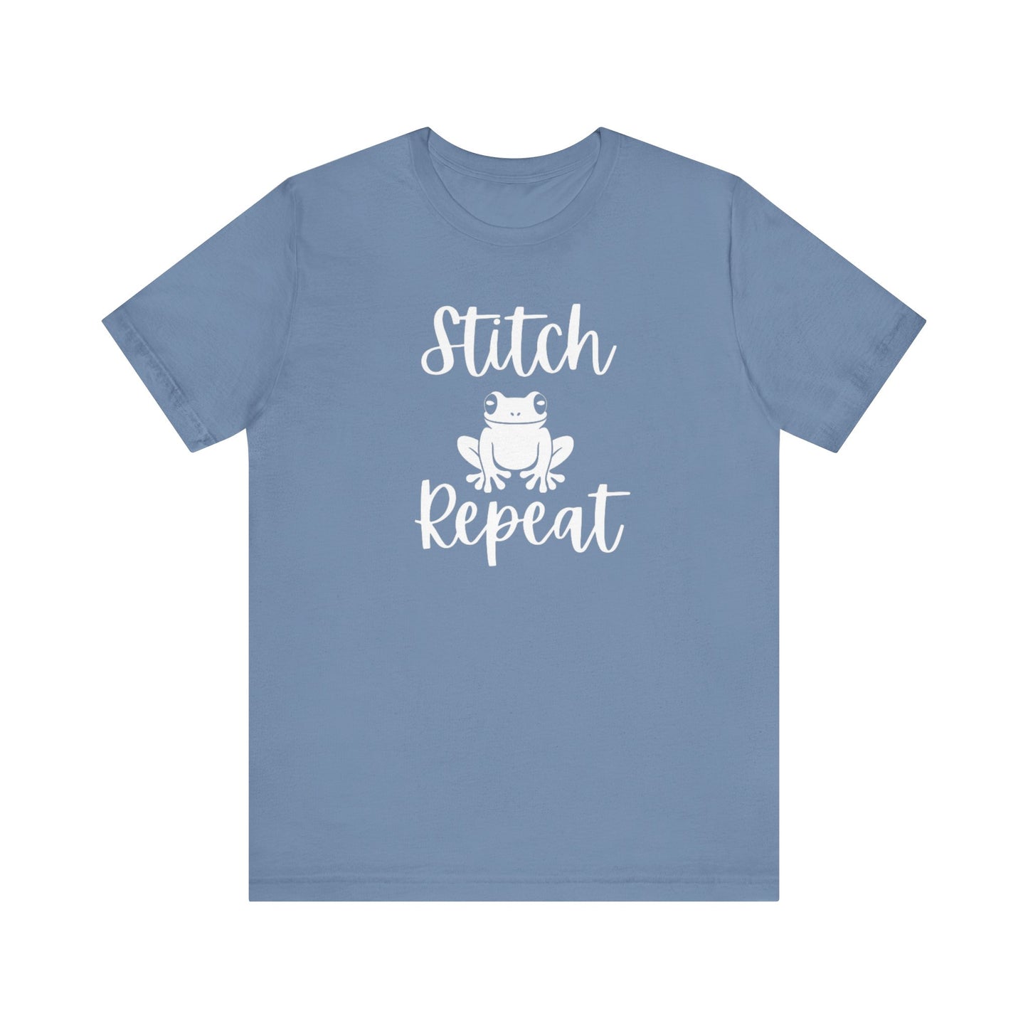 Stitch Frog Repeat, Cross Stitch Shirt, Unisex, T-Shirt, Stitching Shirt, Frog Shirt