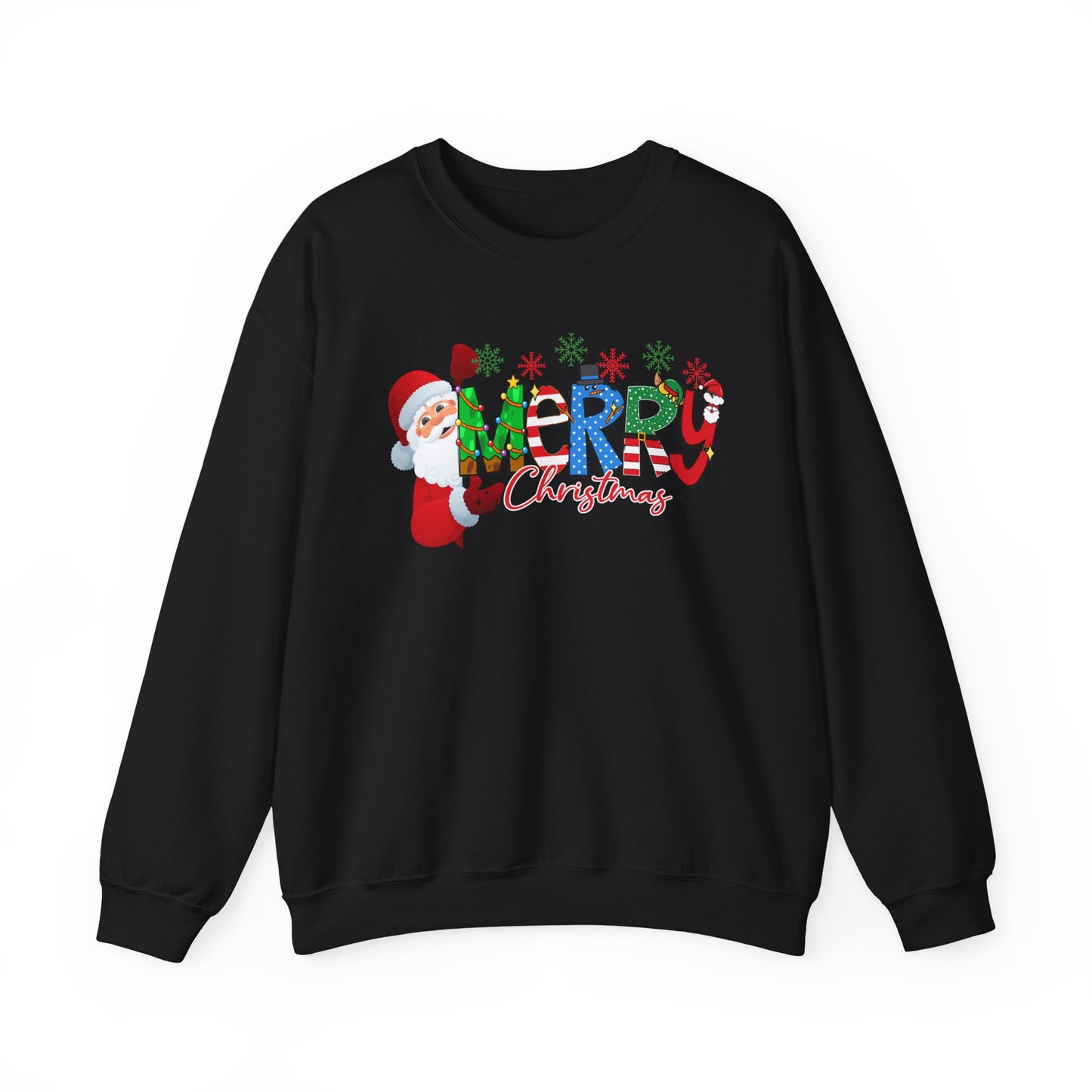 Peeking Santa, Christmas, Holiday, Sweatshirt, Crewneck