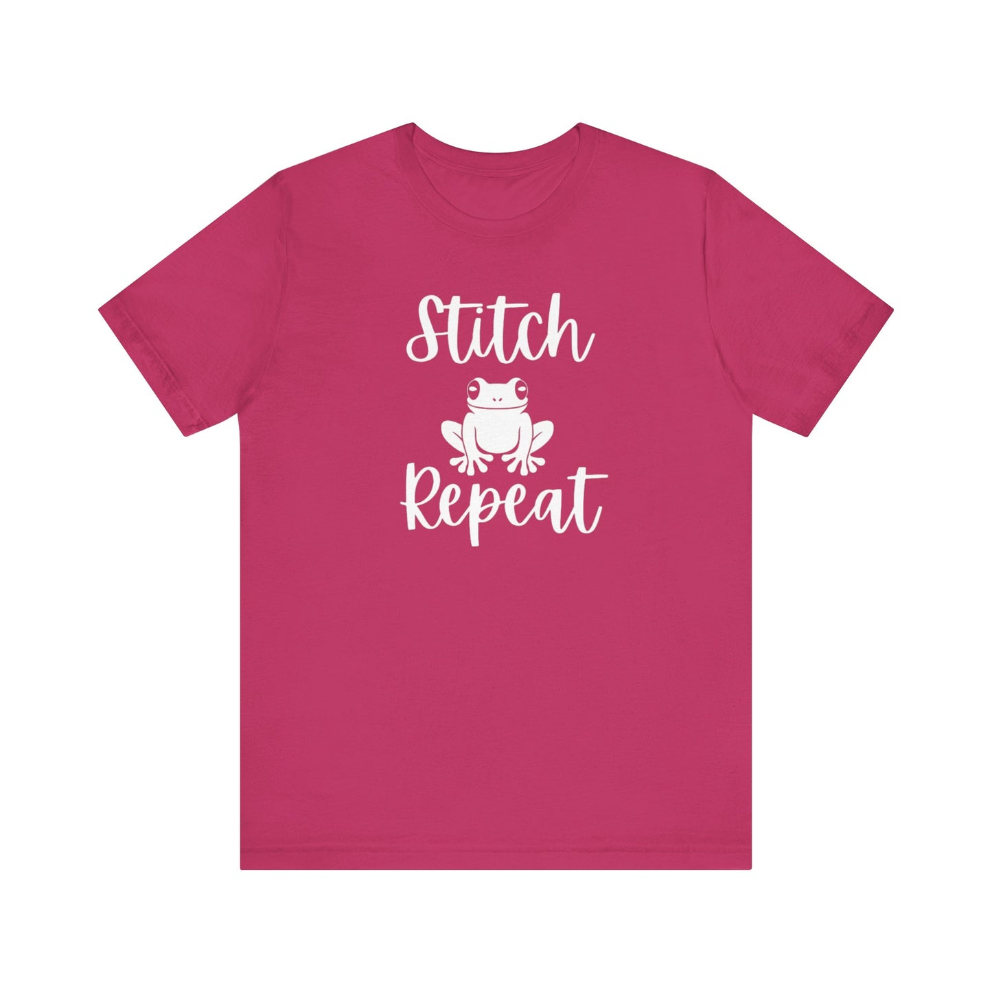 Stitch Frog Repeat, Cross Stitch Shirt, Unisex, T-Shirt, Stitching Shirt, Frog Shirt