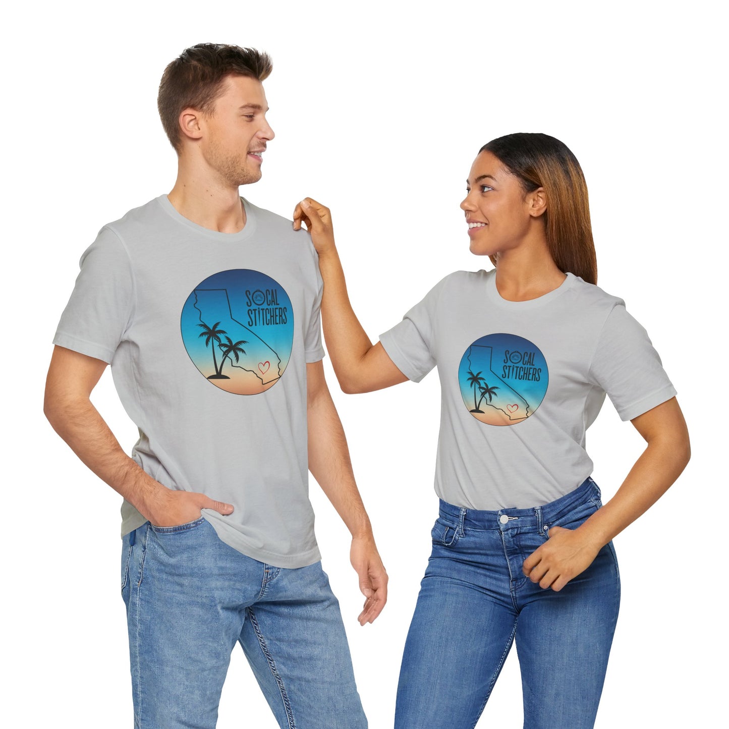 So Cal Stitchers, Beach Vibes, Unisex Jersey Short Sleeve Tee