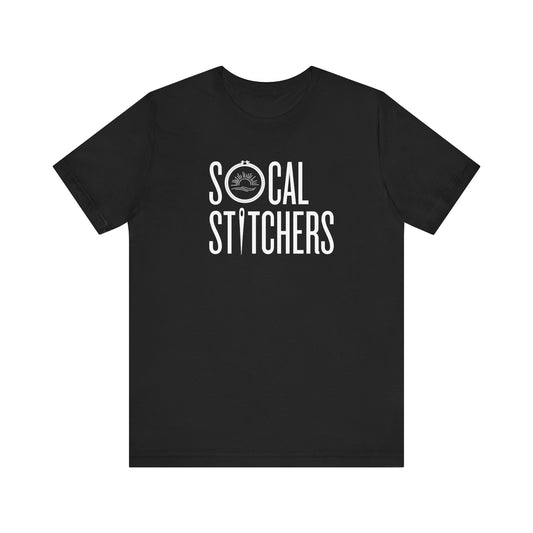 So Cal Stitchers, White Font, Unisex Jersey Short Sleeve Tee