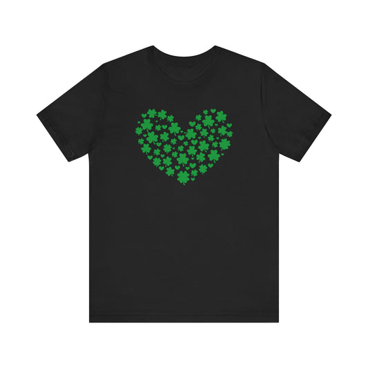 St. Patrick's Day, Shamrock, Heart, Lucky, Green, T-Shirt, Unisex