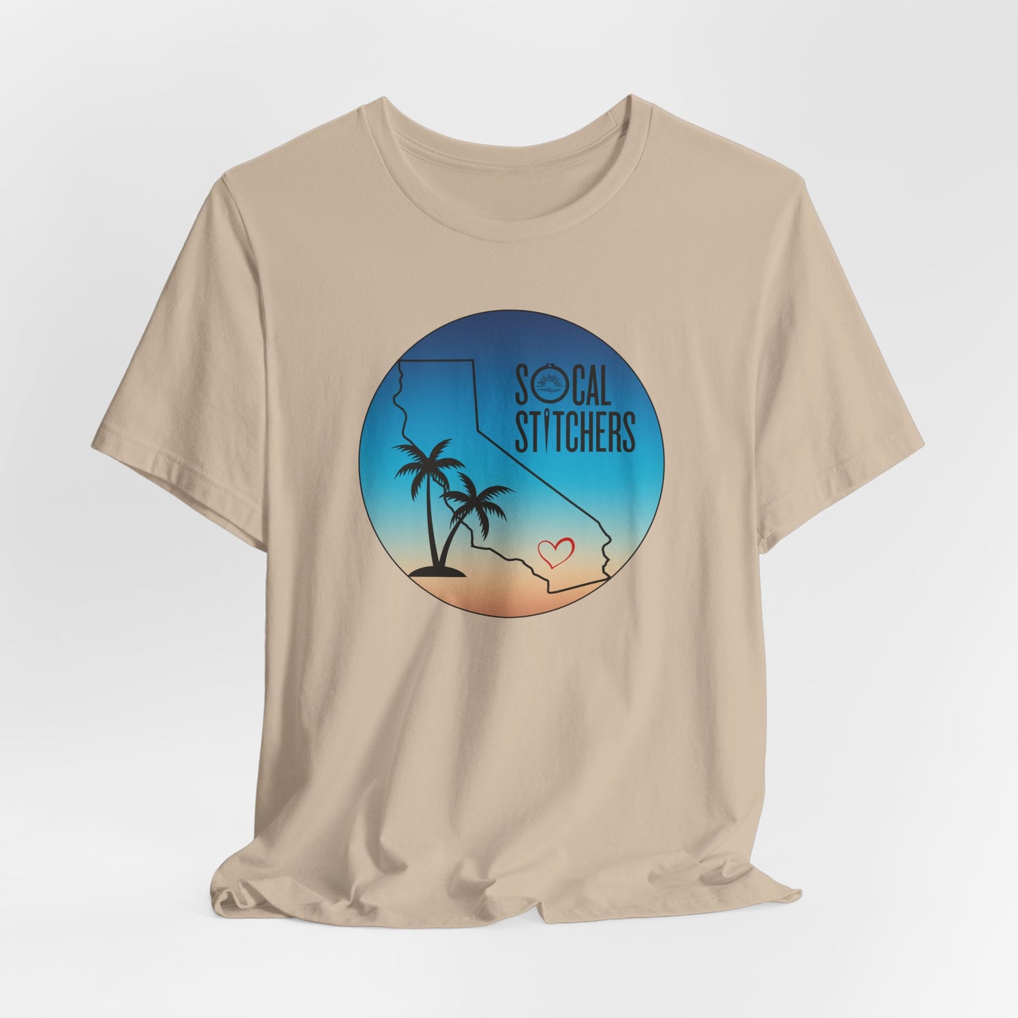 So Cal Stitchers, Beach Vibes, Unisex Jersey Short Sleeve Tee