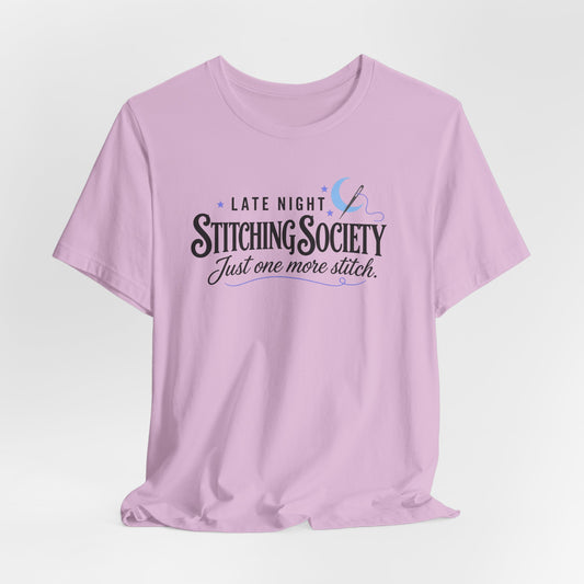 Stitching Society Moon and Stars Crewneck T-Shirt - Black Font