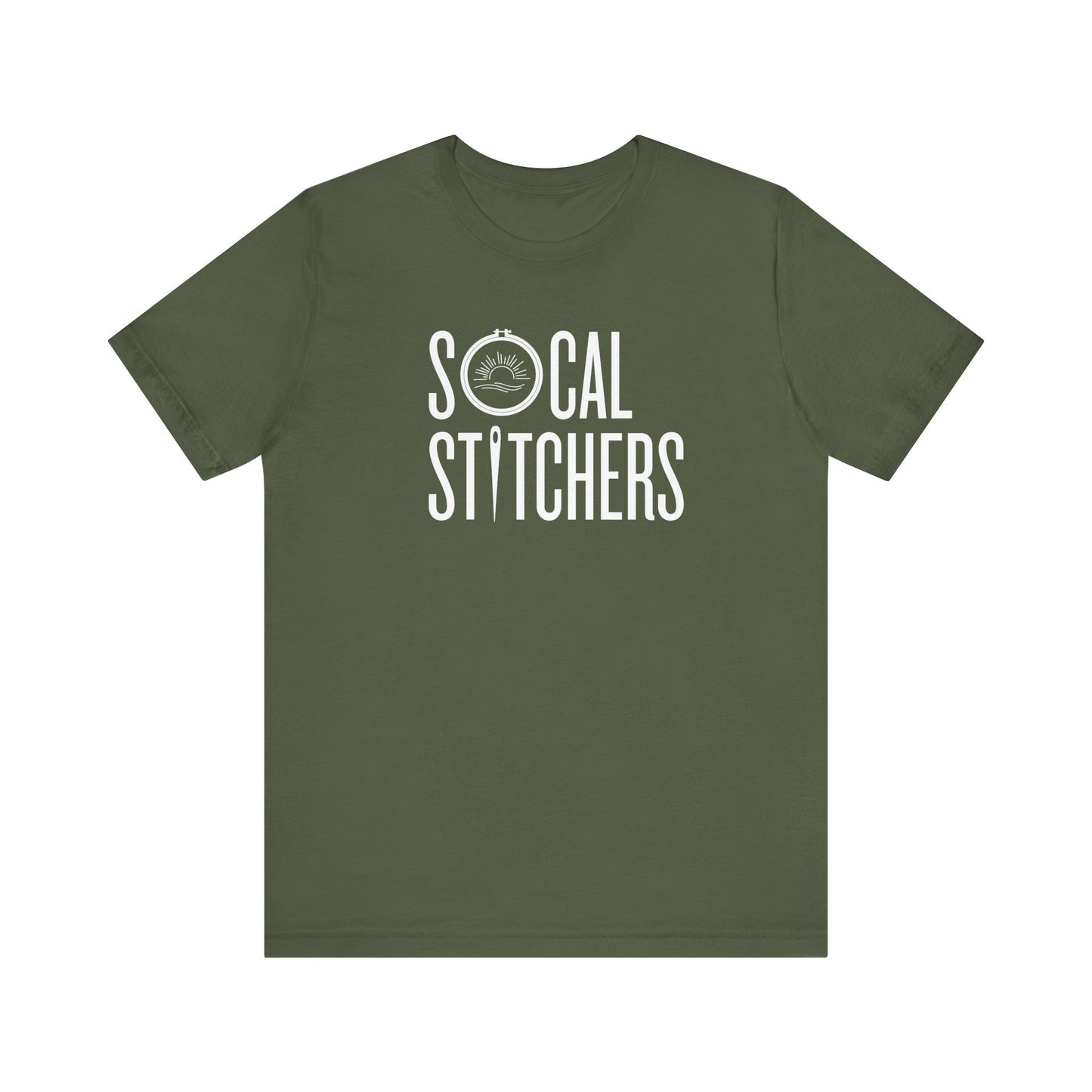 So Cal Stitchers, White Font, Unisex Jersey Short Sleeve Tee