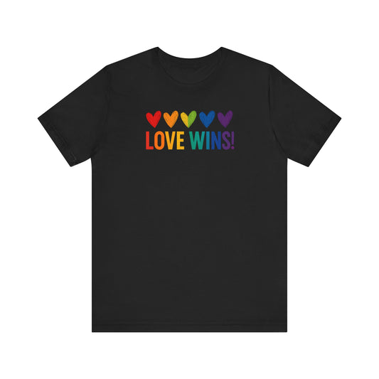 Love Wins! Unisex Tee, LGBTQ+ Pride Shirt, Celebration of Love