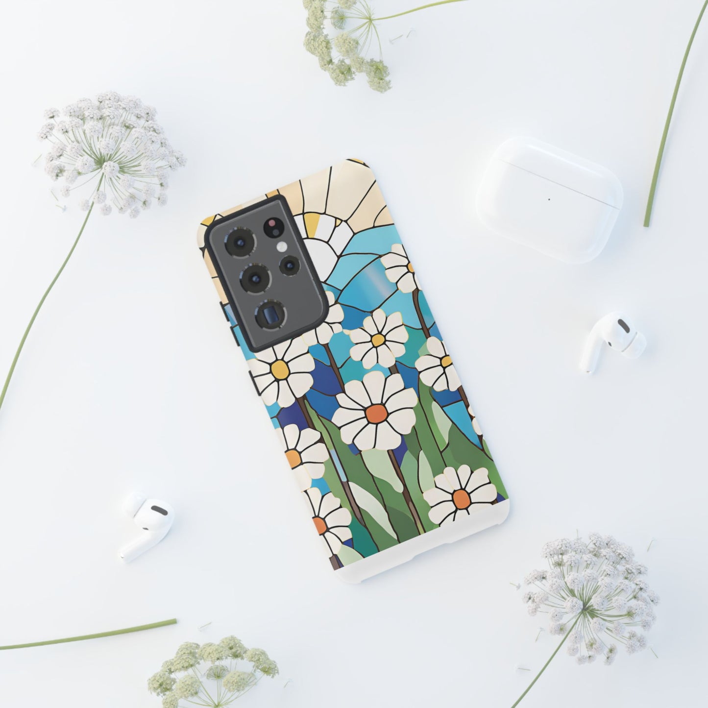 Android Floral Phone Case, Tough Cases, Nature Lover Gift, Floral Aesthetic, Samsung Galaxy S22 S23 S24 Ultra, Google Pixel 9 8 7 6 pro case