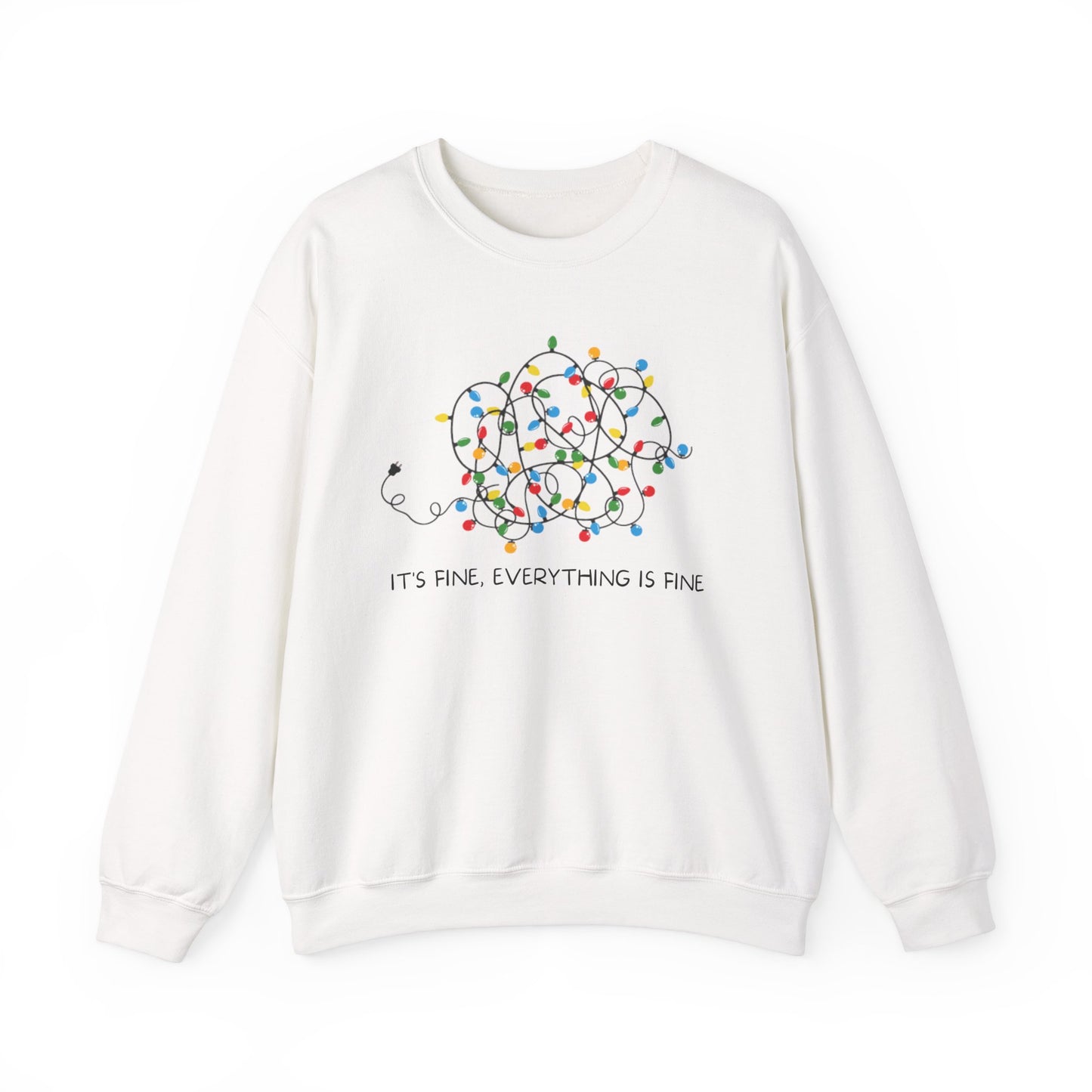 It's Fine, Everything is Fine, Christmas lights, Tangled lights, Christmas T-Shirt, Crewneck, Sweatshirt