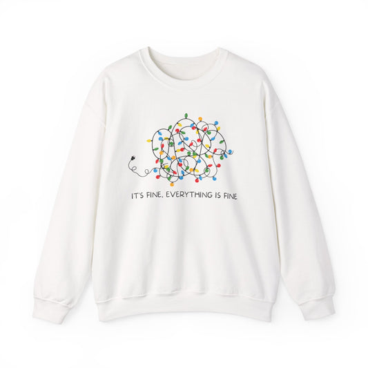 It's Fine, Everything is Fine, Christmas lights, Tangled lights, Christmas T-Shirt, Crewneck, Sweatshirt