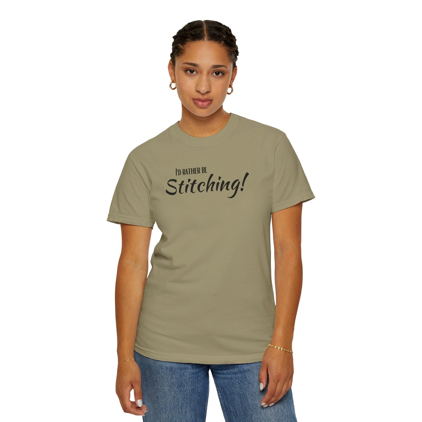 I'd Rather Be Stitching! T-Shirt, Stitching T-Shirt, Cross Stitch, Sewing T-Shirt