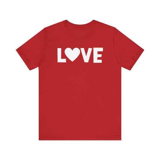LOVE, Valentines, T-Shirt, Unisex, White