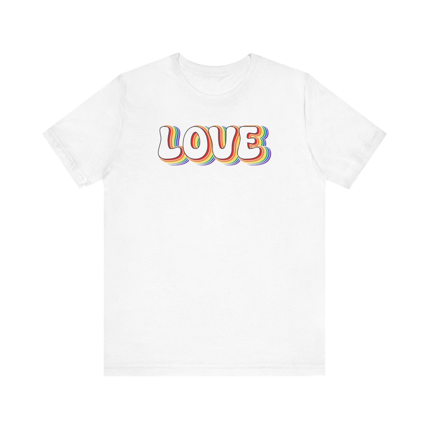 Love Tee, Pride Shirt, LGBTQ+ Pride T-Shirt, Retro Love Shirt