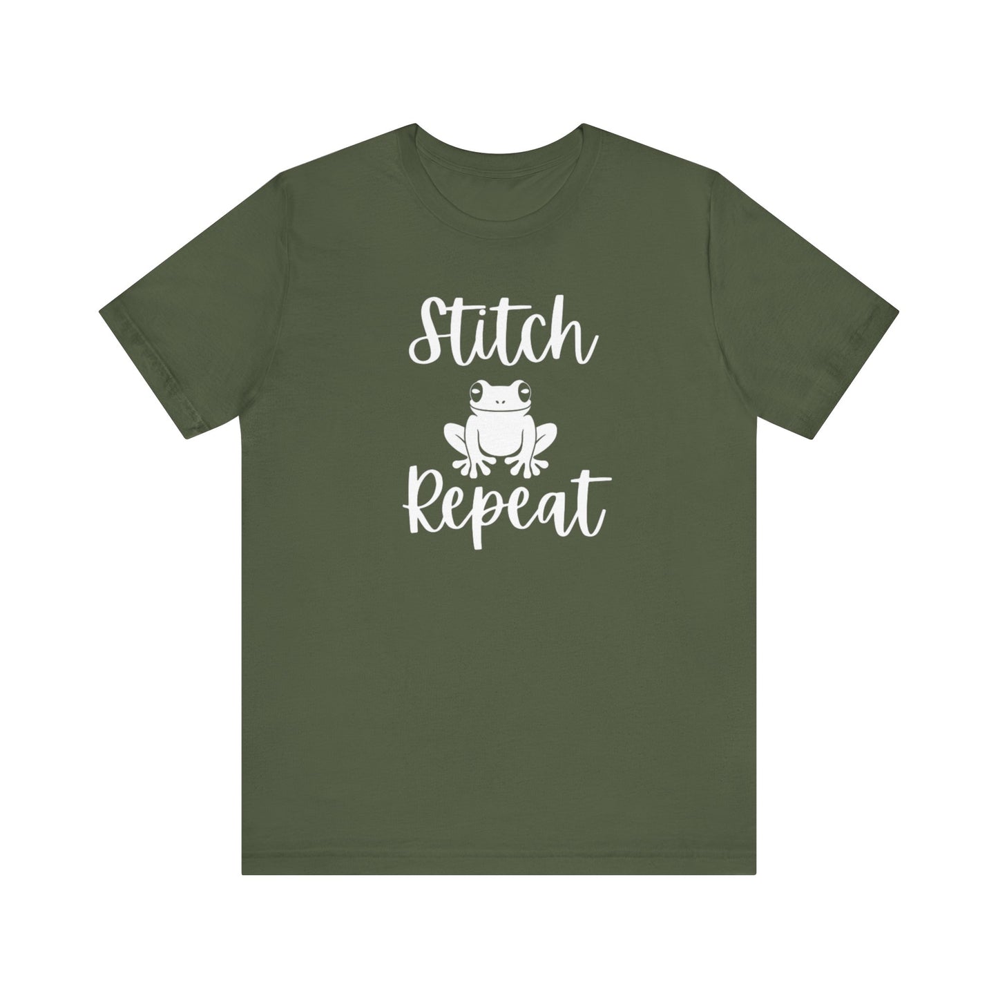 Stitch Frog Repeat, Cross Stitch Shirt, Unisex, T-Shirt, Stitching Shirt, Frog Shirt