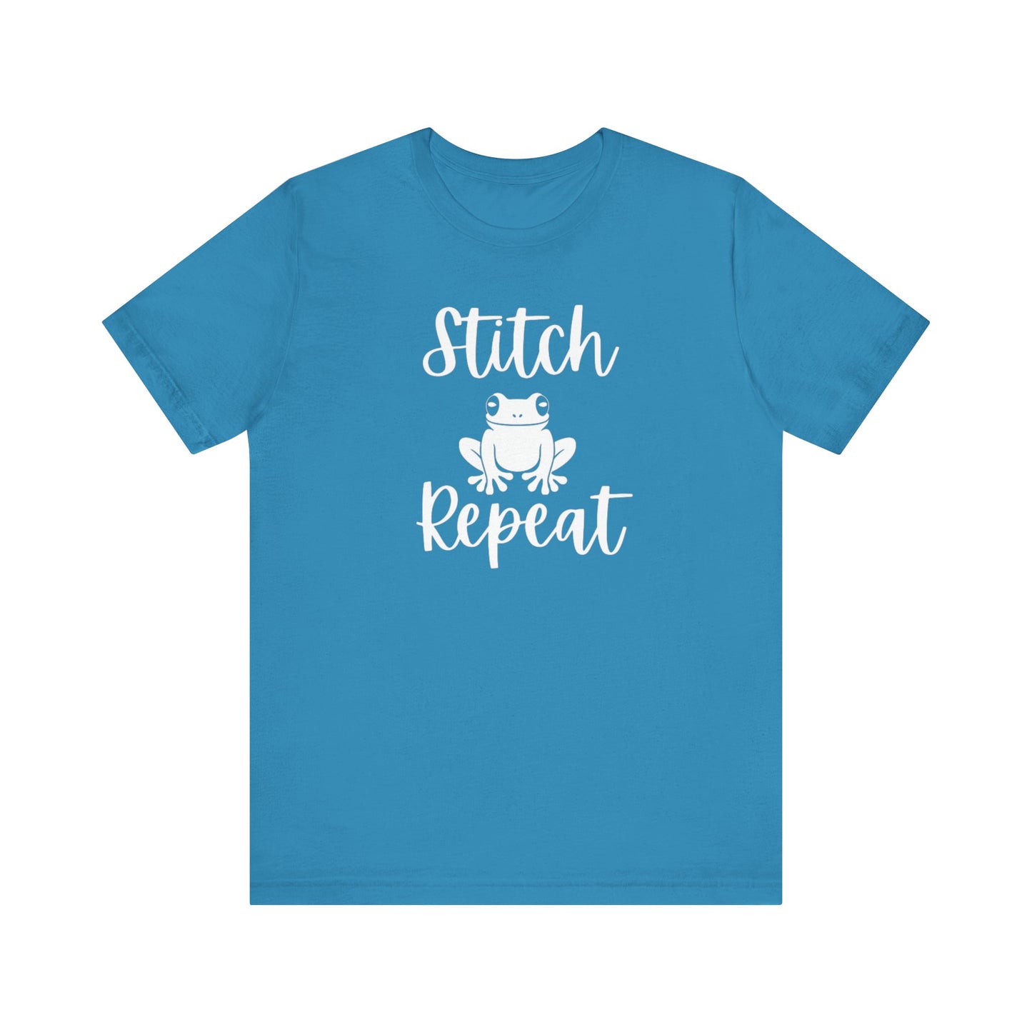 Stitch Frog Repeat, Cross Stitch Shirt, Unisex, T-Shirt, Stitching Shirt, Frog Shirt