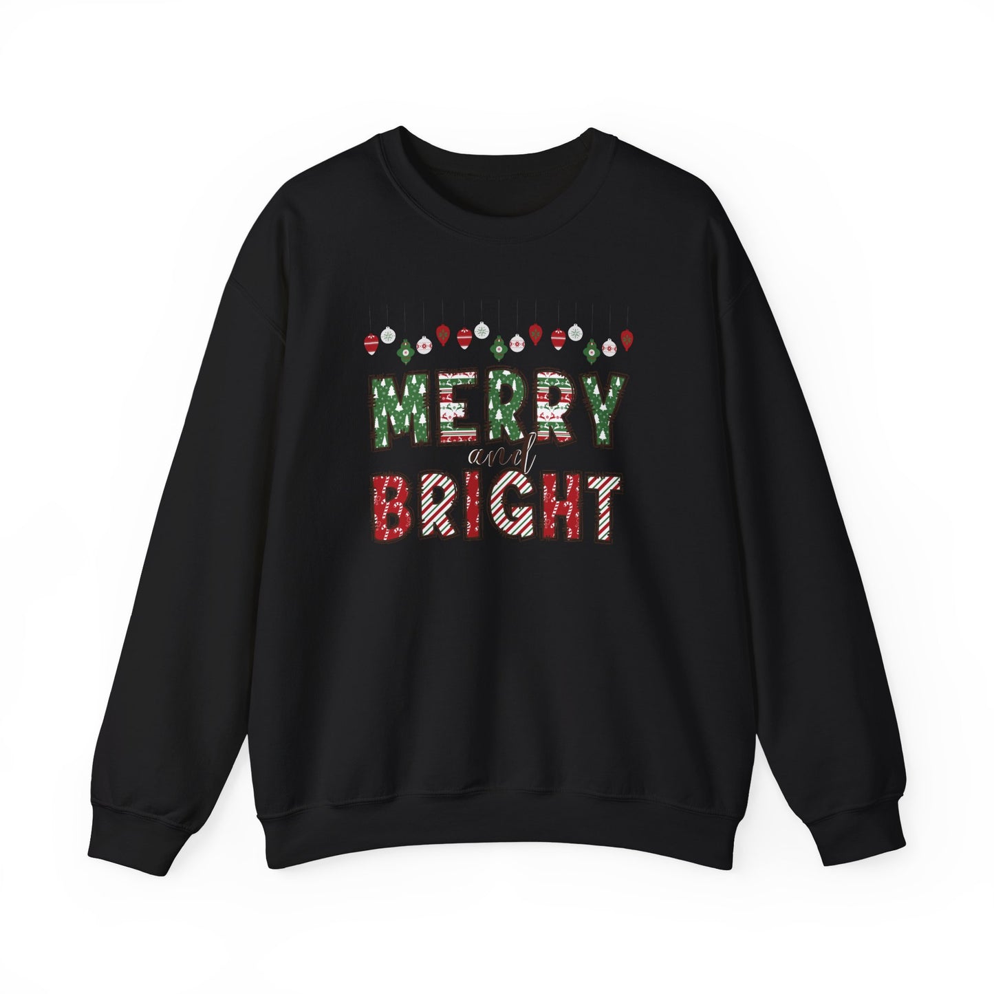 Christmas T-Shirt, Merry and Bright. Crewneck, Sweatshirt