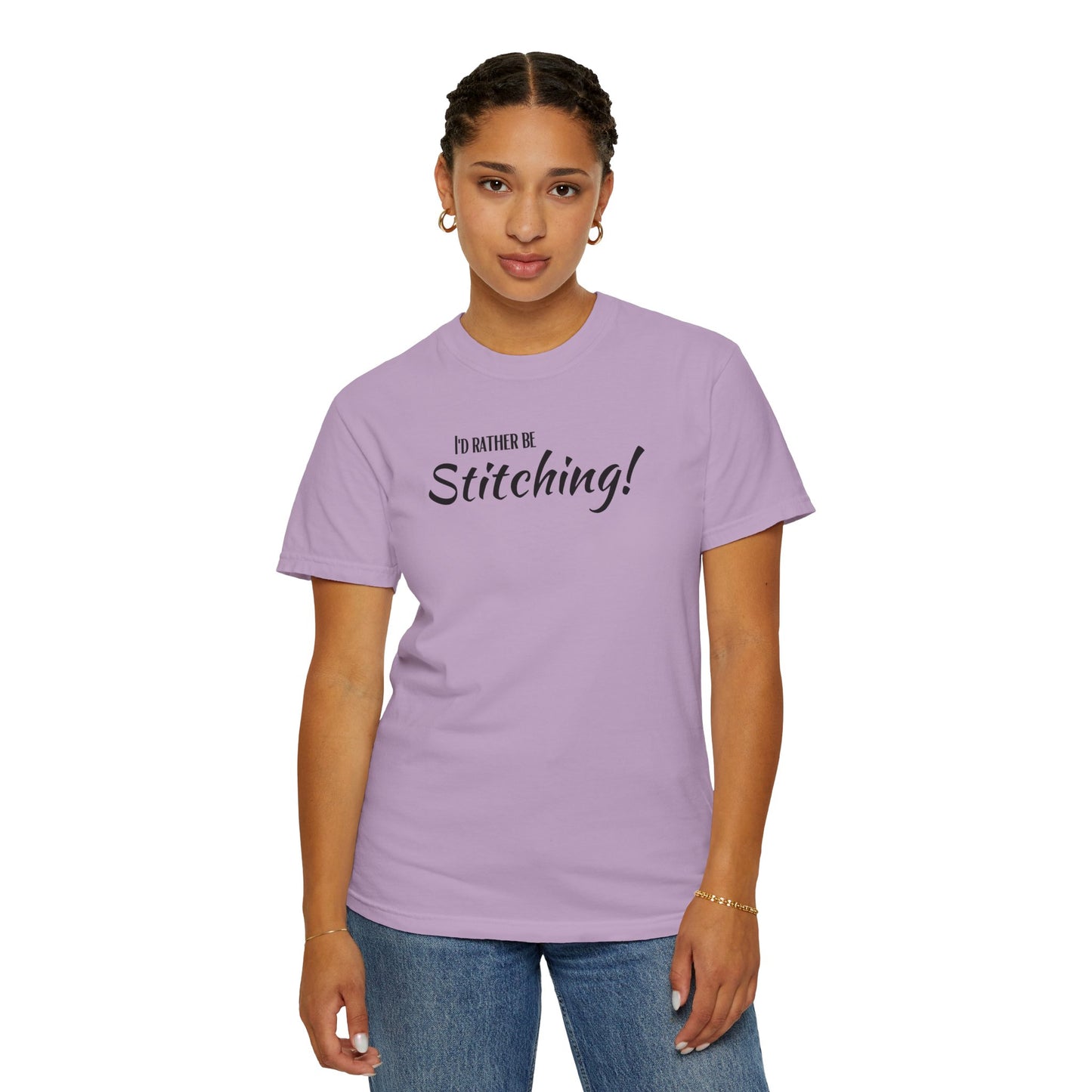 I'd Rather Be Stitching! T-Shirt, Stitching T-Shirt, Cross Stitch, Sewing T-Shirt