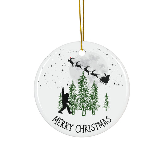 Big Foot, Christmas, Ceramic Ornament, Santa, Reindeer, Rudolph