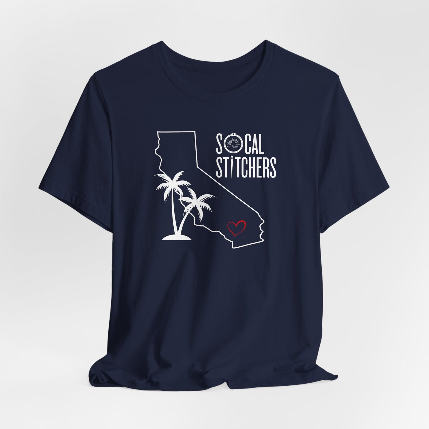 So Cal Stitchers, White Font, Unisex Jersey Short Sleeve Tee