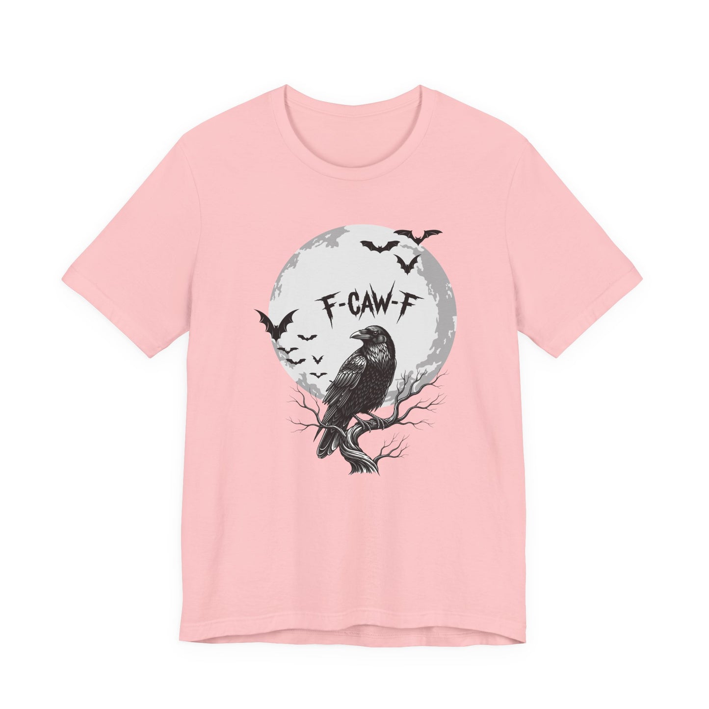 Halloween Crow F Caw F Graphic Tee, Spooky Shirt, Unisex Halloween Shirt