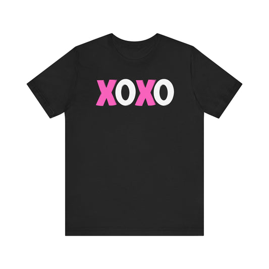 XOXO, Valentines, T-Shirt, Unisex, Love, Pink, White