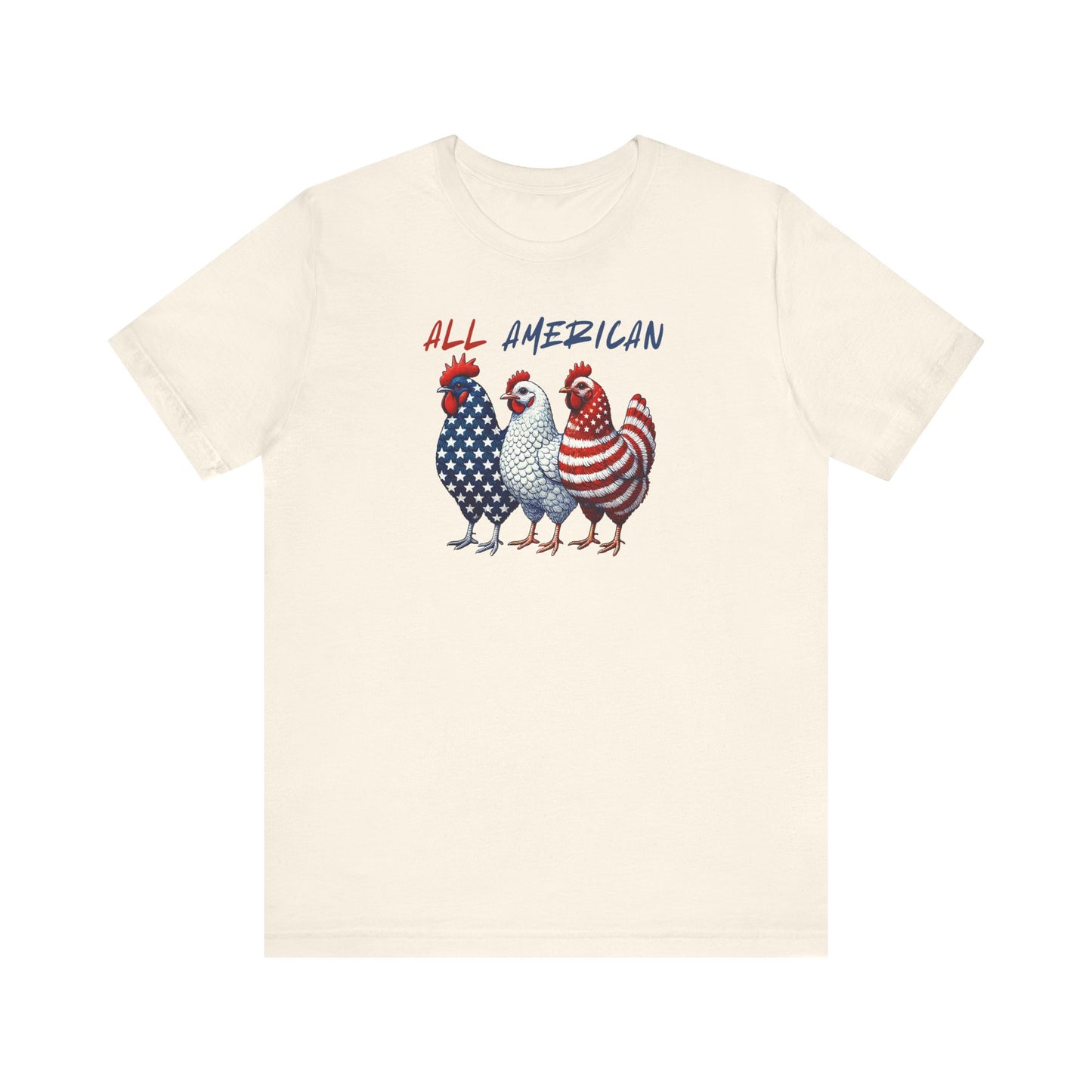 All American Chickens Tee, Patriotic T-Shirt, Gift for Chicken Lovers, Independence Day Apparel, Summer BBQ Shirt