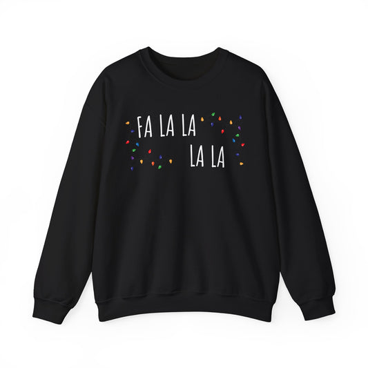 Fa La La La La, Couple T-Shirts, Merry Christmas, Holiday, Christmas Lights, Crewneck, Sweatshirt