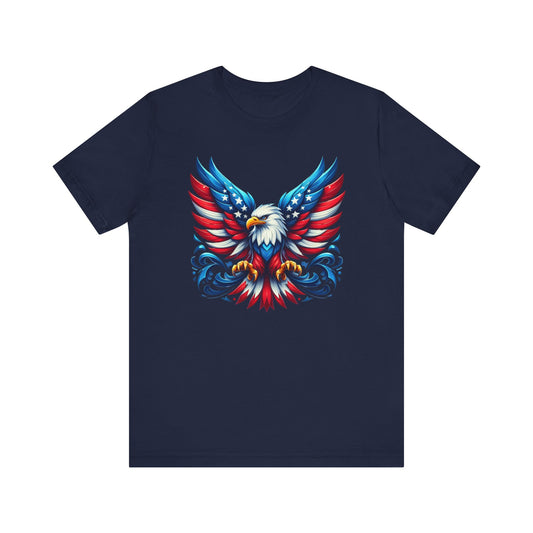 Patriotic Eagle Tee | Unisex Short Sleeve Shirt, 4th of July Apparel, Independence Day, Eagle Graphic Tee, USA Pride Clothing
