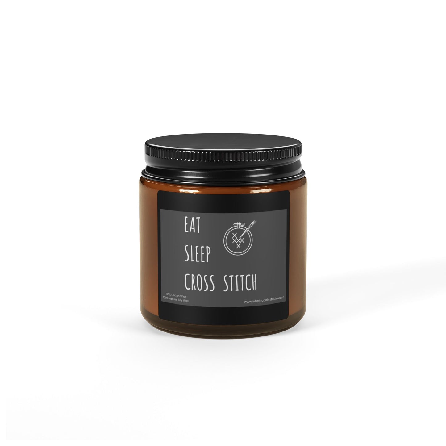 Eat, Sleep, Cross Stitch Scented or Unscented Soy Candle, Cross Stitch Candle, Stitchy Candle Gift