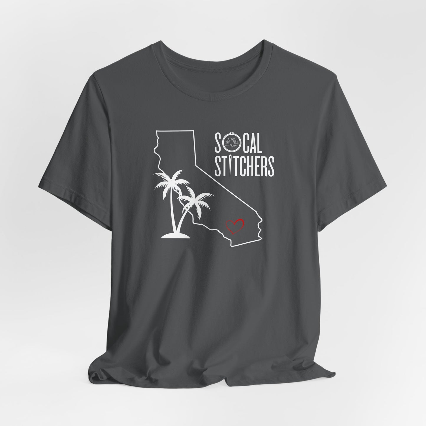 So Cal Stitchers, White Font, Unisex Jersey Short Sleeve Tee