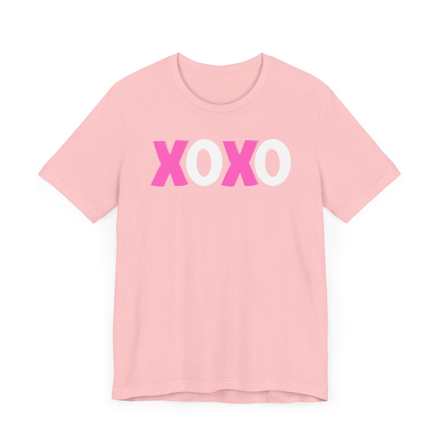 XOXO, Valentines, T-Shirt, Unisex, Love, Pink, White